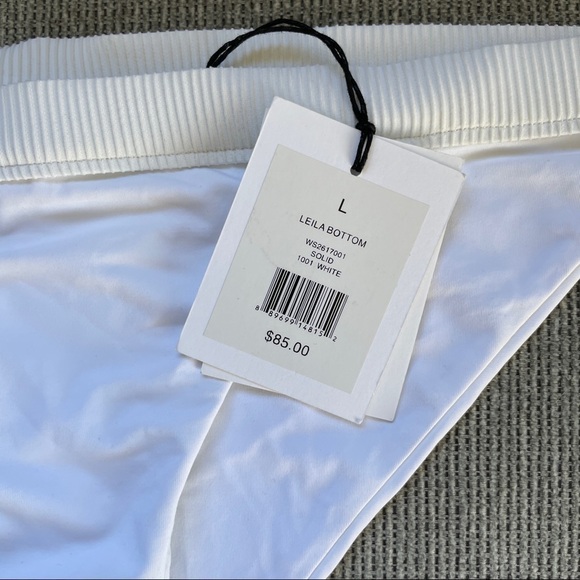 NWT ONIA Leila Bikini Bottom Solid White Large - Picture 2 of 6
